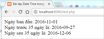Bài tập Date Time trong PHP | Bài tập PHP có giải
