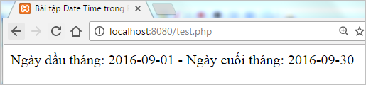 Bài tập Date Time trong PHP | Bài tập PHP có giải
