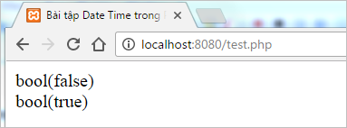 Bài tập Date Time trong PHP | Bài tập PHP có giải