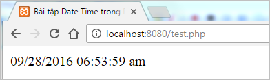 Bài tập Date Time trong PHP | Bài tập PHP có giải