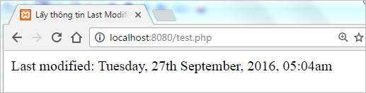 Lấy thông tin Last Modified của file | Bài tập PHP có giải