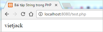 Bài tập String trong PHP | Bài tập PHP có giải