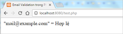 Email Validation trong PHP | Bài tập PHP có giải