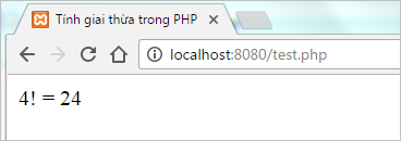 Tính giai thừa trong PHP (Phần 2) | Bài tập PHP có giải