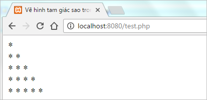 Vẽ tam giác sao trong PHP (Phần 1) | Bài tập PHP có giải