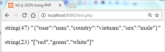 Xử lý JSON trong PHP | Bài tập PHP có giải