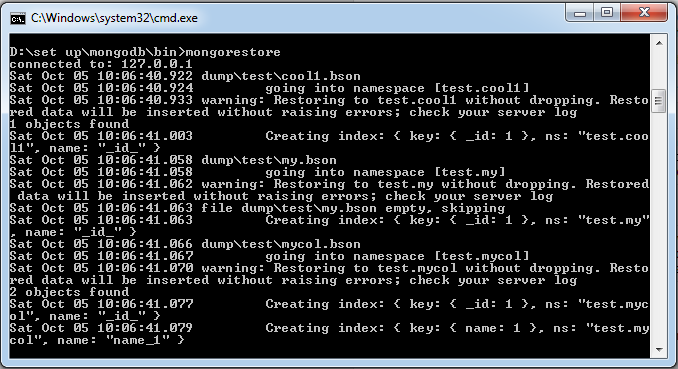 Phục hồi dữ liệu trong MongoDB