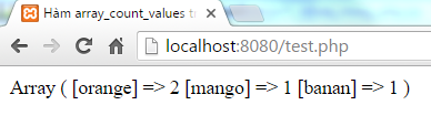 Hàm array_count_values trong PHP