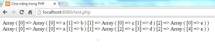 Chia mảng trong PHP