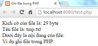 Ghi file trong PHP