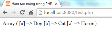 Hàm tạo mảng trong PHP