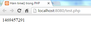 Hàm time trong PHP
